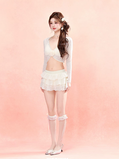Three-Piece Swim Skirt Set