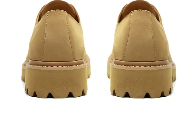 Suede Lug Sole Derby Shoes