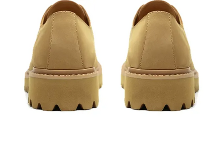 Suede Lug Sole Derby Shoes