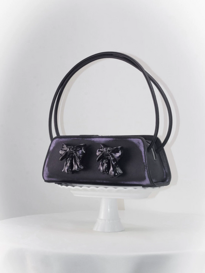 Ceramic Bow Leather Shoulder Bag