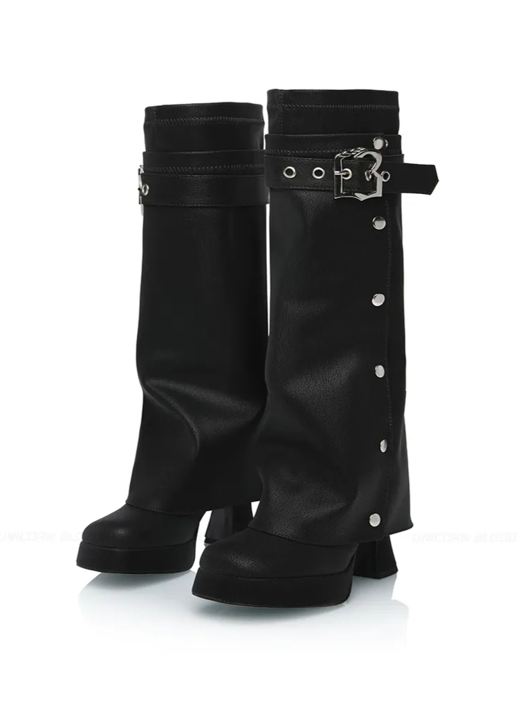Lychee Textured Chunky Boots