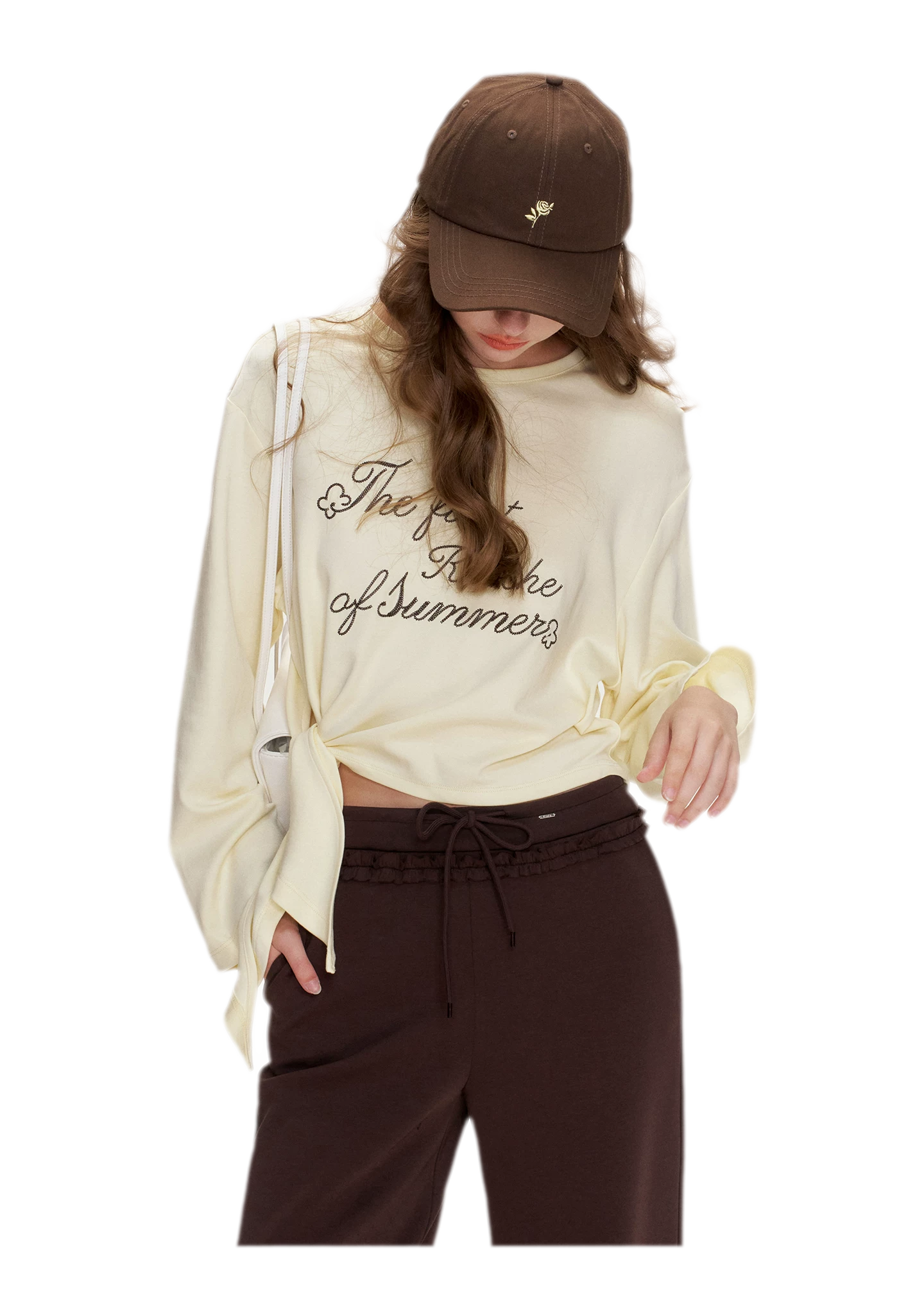 Contrast Logo Cropped T-Shirt