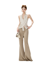 CYNR Satin Drape Flare Pants – view 9