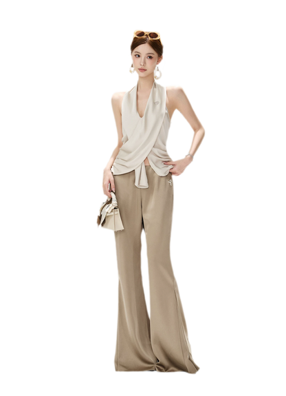 CYNR Satin Drape Flare Pants – view 9