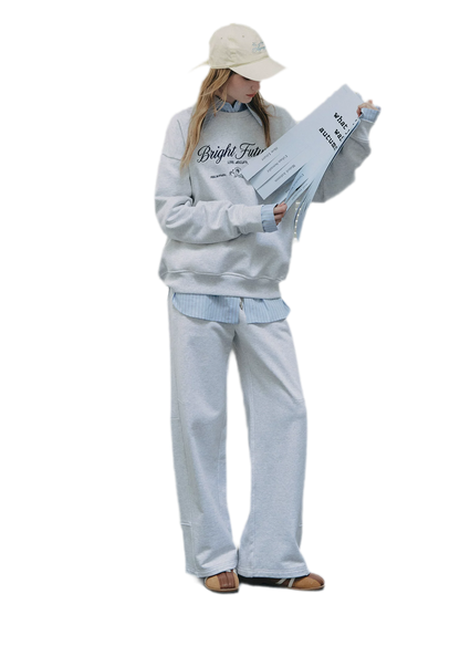 Embroidered Graphic Crewneck Sweatshirt