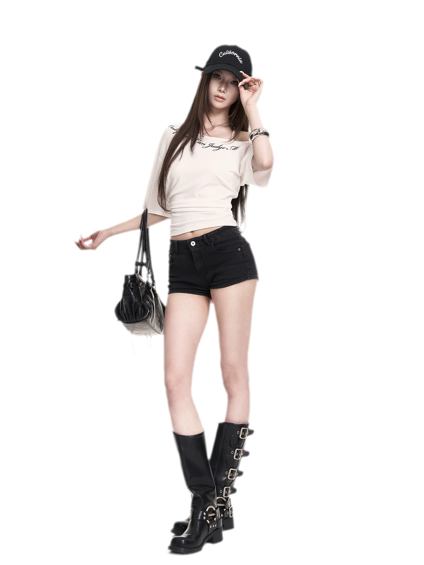 Asymmetric Halter Crop Tee