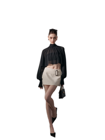 Rhinestone Low Rise Mini Skirt