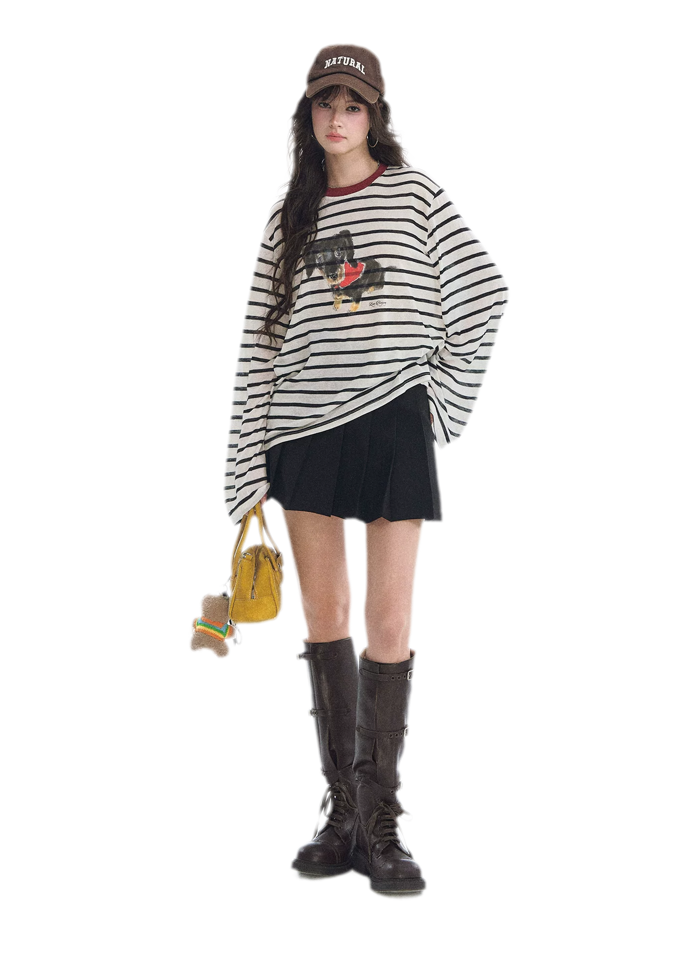 Lyocell Striped Puppy T-Shirt