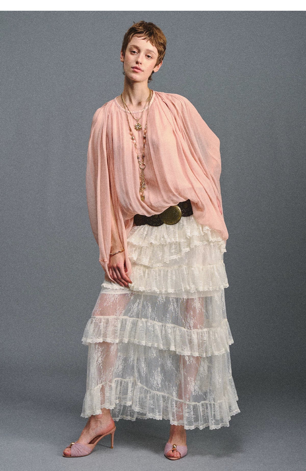 Cape Chiffon Blouse