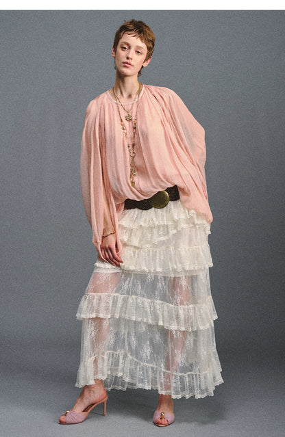 Cape Chiffon Blouse