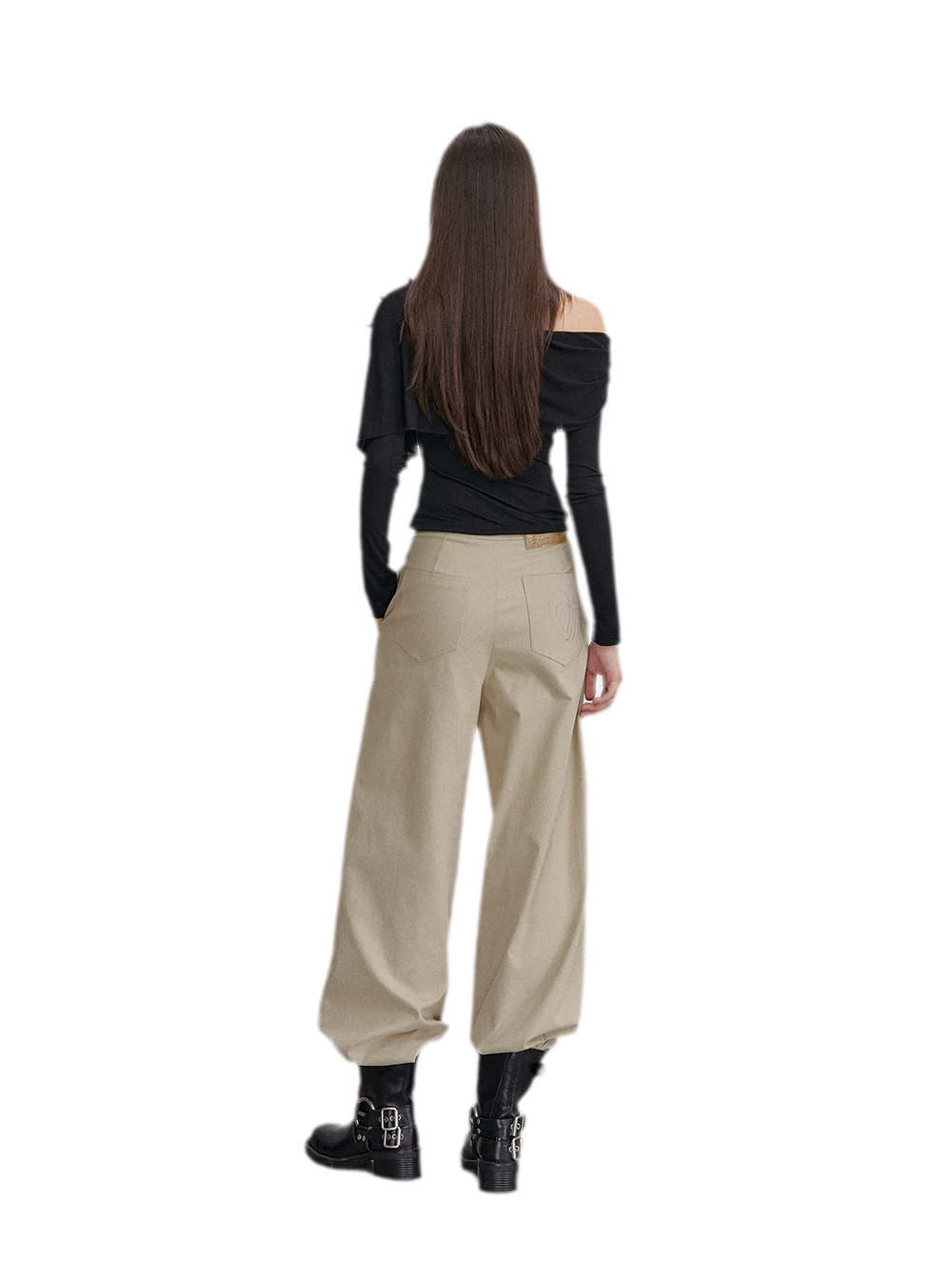 Asymmetrical Button Shoulder Top