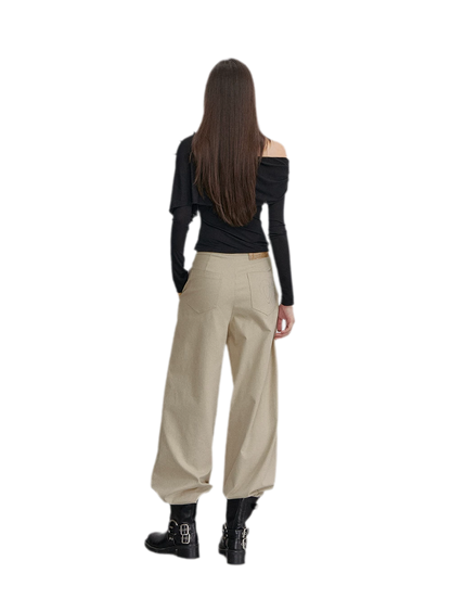 Asymmetrical Button Shoulder Top