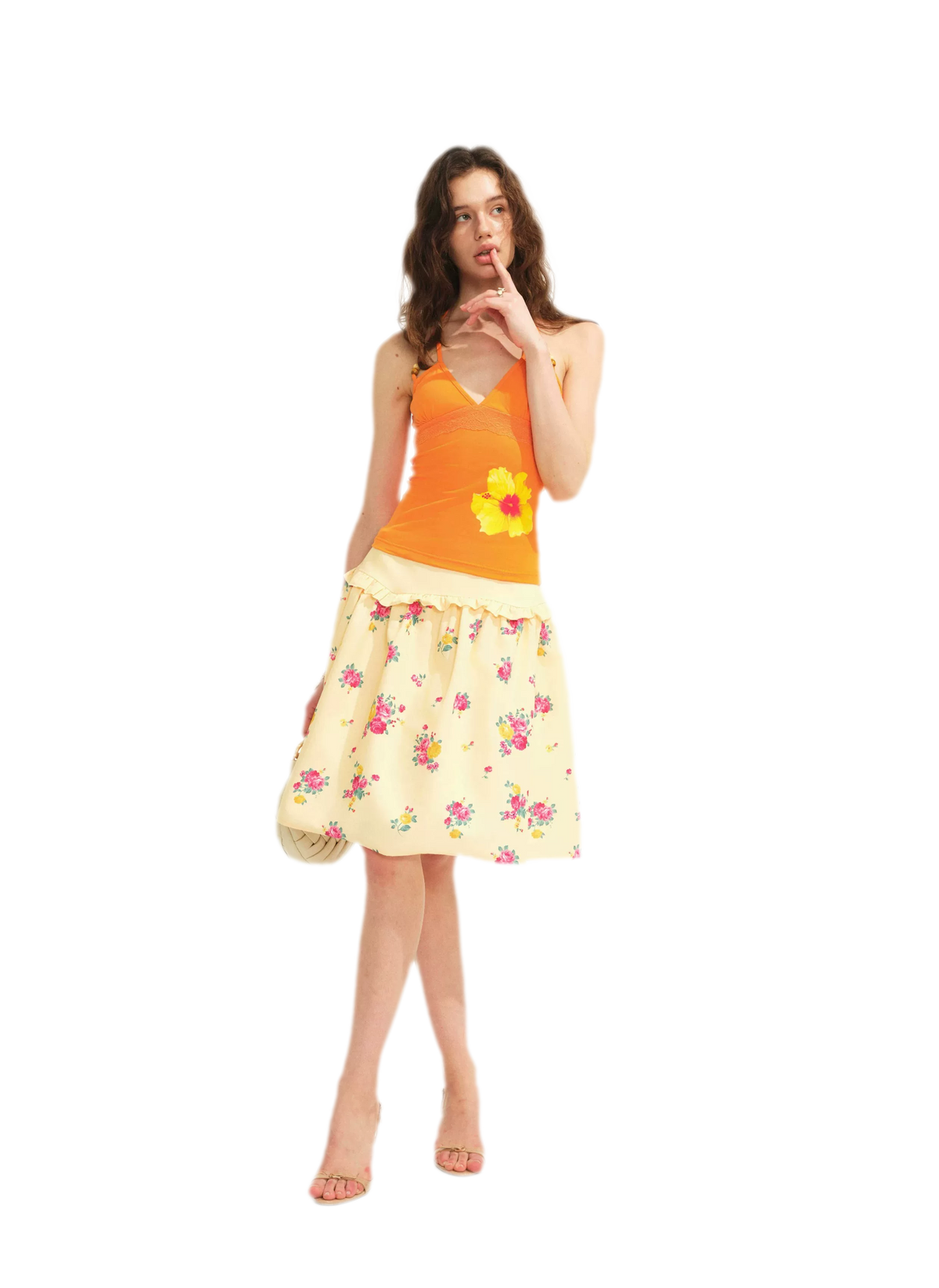 Beaded Floral Halter Tank Top — Load image 8 in gallery view