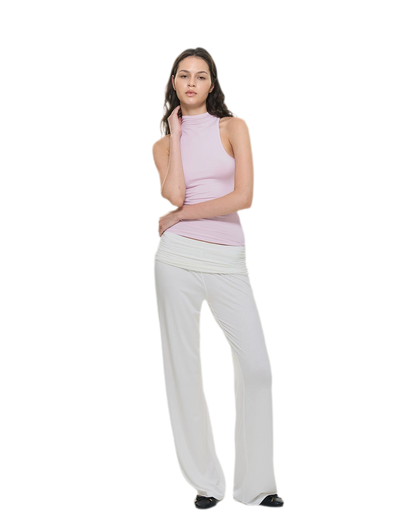 Knitted Semi-High Neck Vest