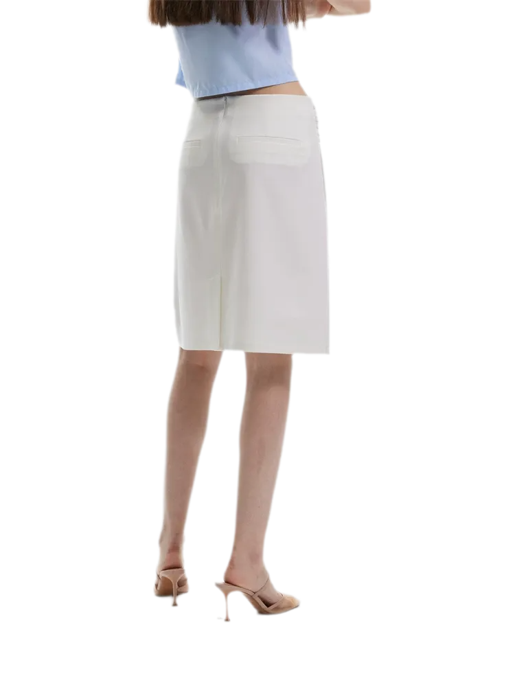 Chiffon Contrast A-Line Skirt