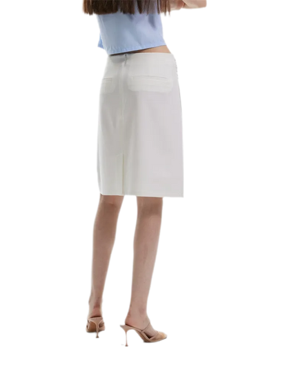 Chiffon Contrast A-Line Skirt