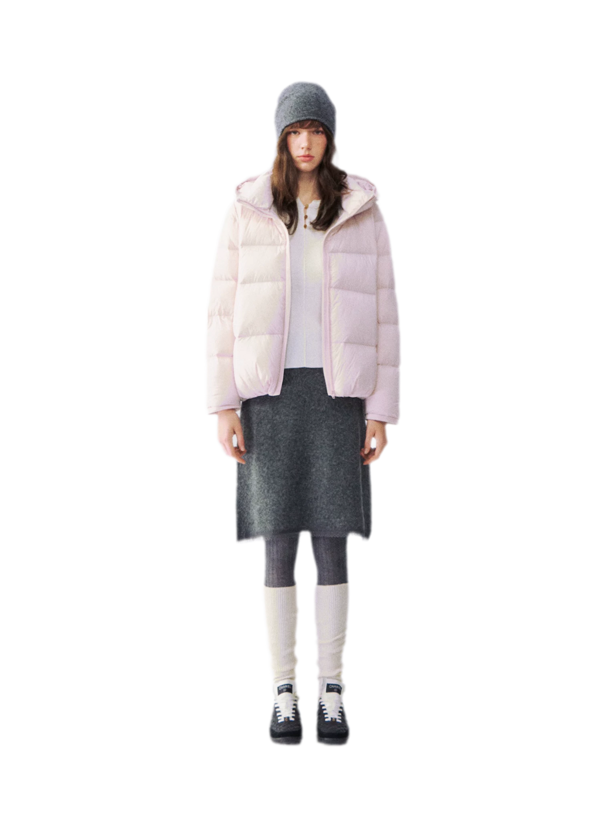 Nylon Cloud-Puff Hooded Down Jacket