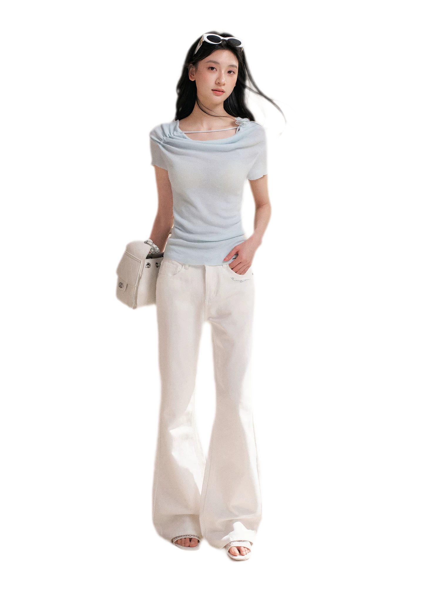 Lyocell Cowl Flower Tee