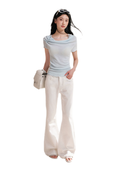 Lyocell Cowl Flower Tee