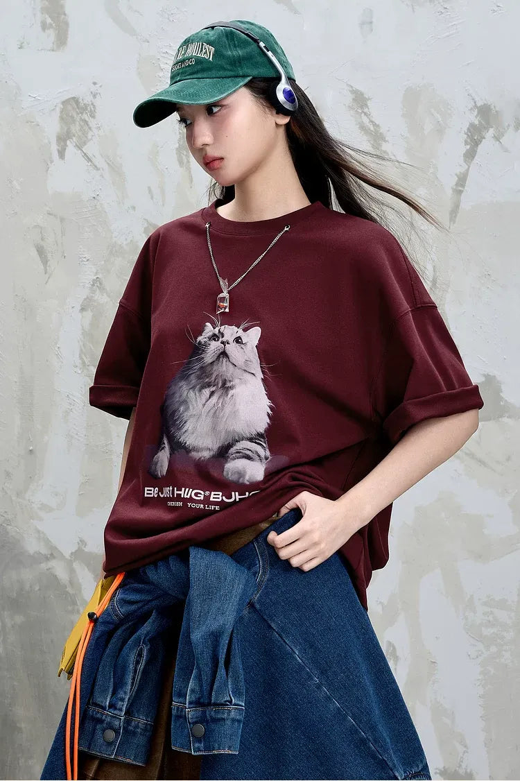 Tactile Graphic Loose T-Shirt