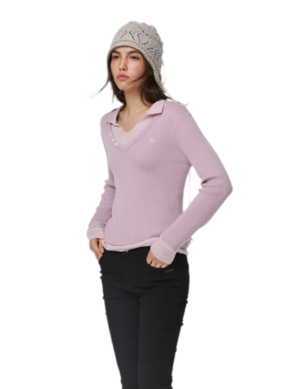Gorro de punto grueso calado a rayas