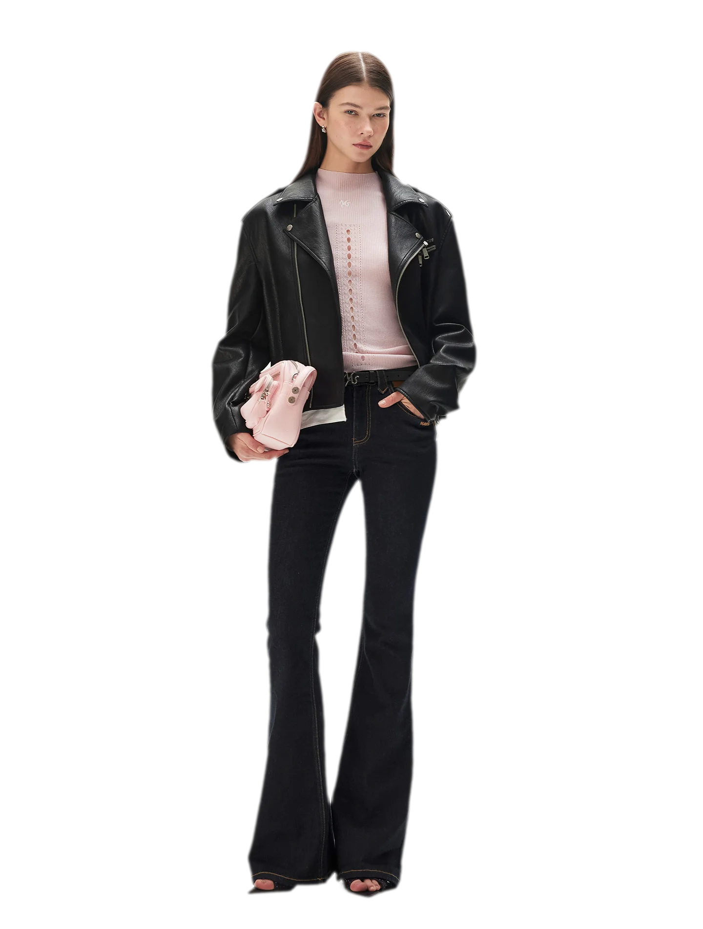 Wool Twill Slim Flare Jeans