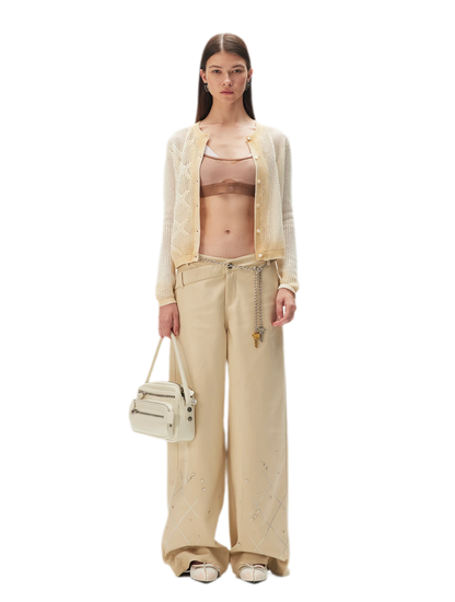 Cotton Openwork Cardigan