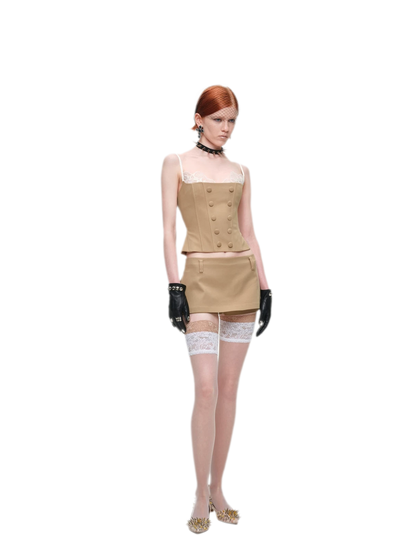 Structured A-Line Mini Skirt