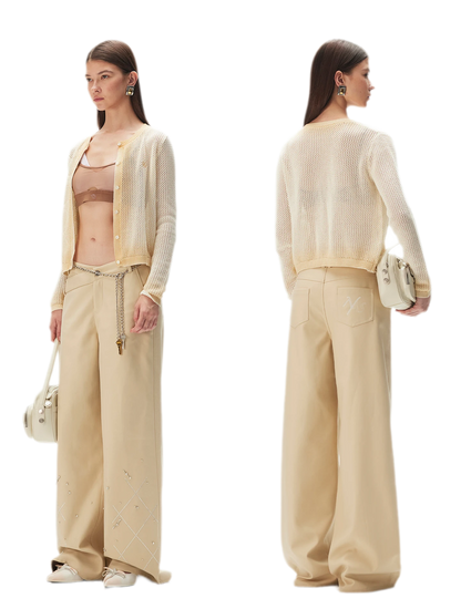 Cotton Openwork Cardigan