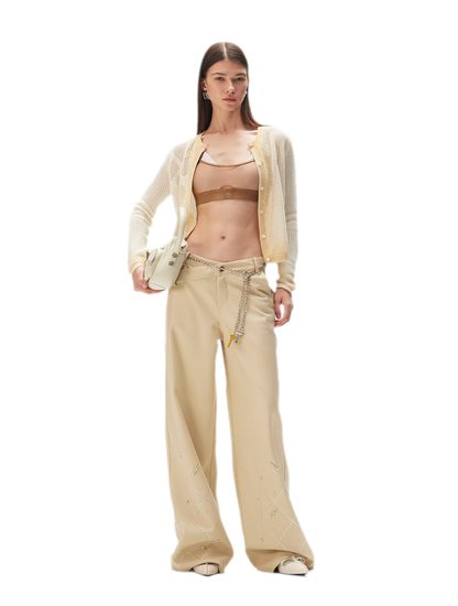 Cotton Openwork Cardigan