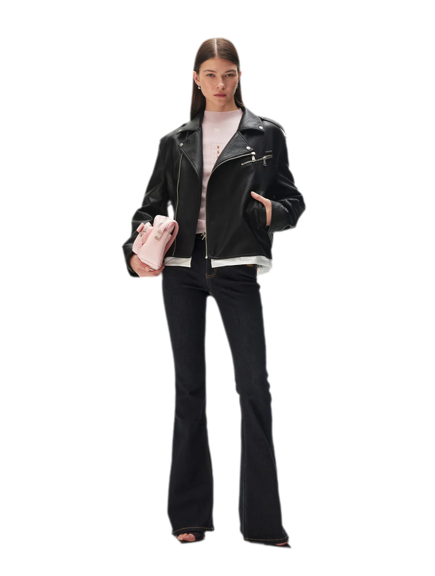 Wool Twill Slim Flare Jeans