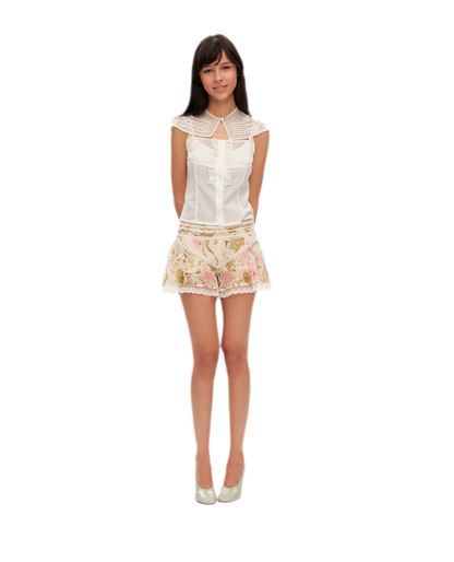 Embroidered Floral Lace Shorts