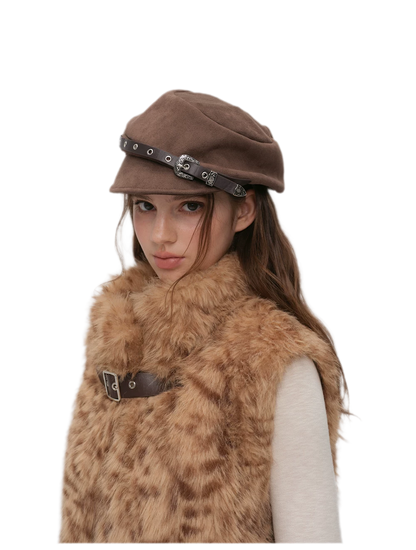 Detachable Sleeve Faux Fur Vest