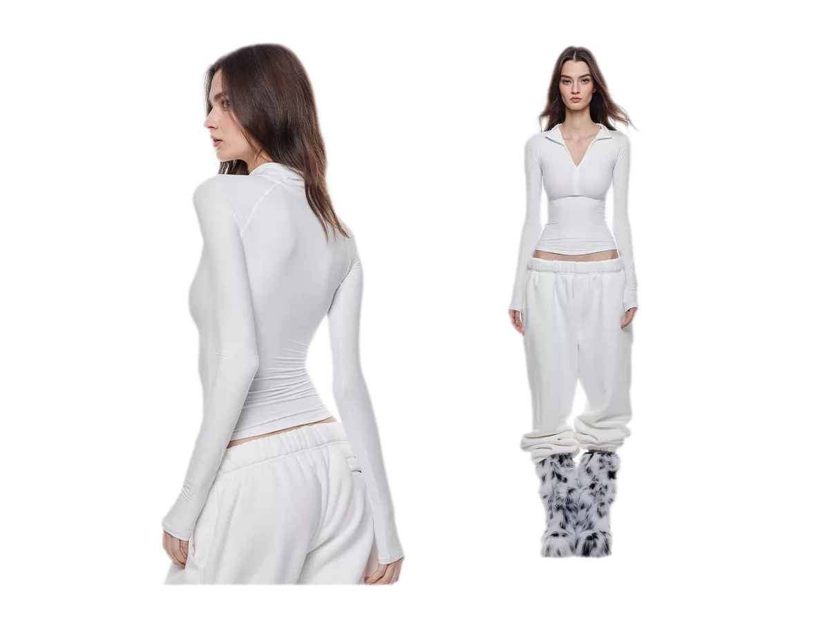 Zip-Front Skin Top