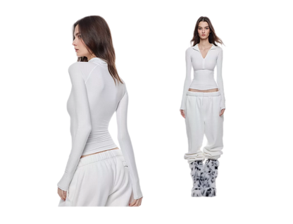 Zip-Front Skin Top