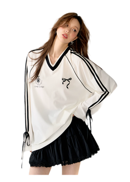 Blokette Jersey V-Neck Set