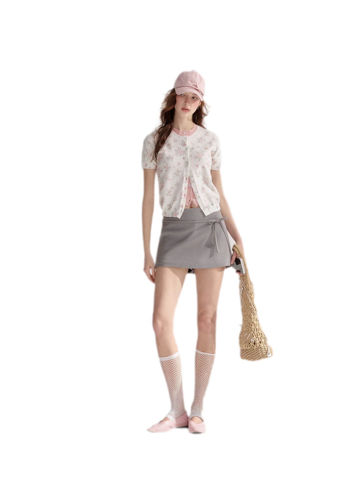 Contrast Faux Layer Knit Tee