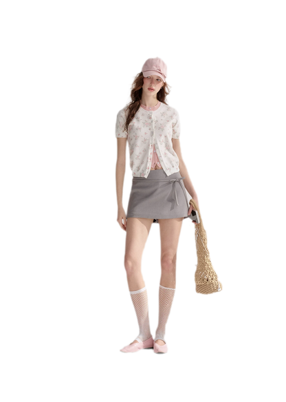 Contrast Faux Layer Knit Tee