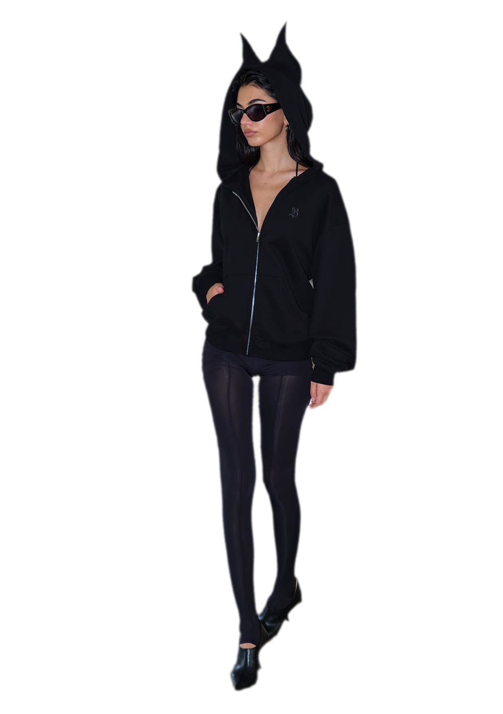 Devil Ear Zip Hoodie