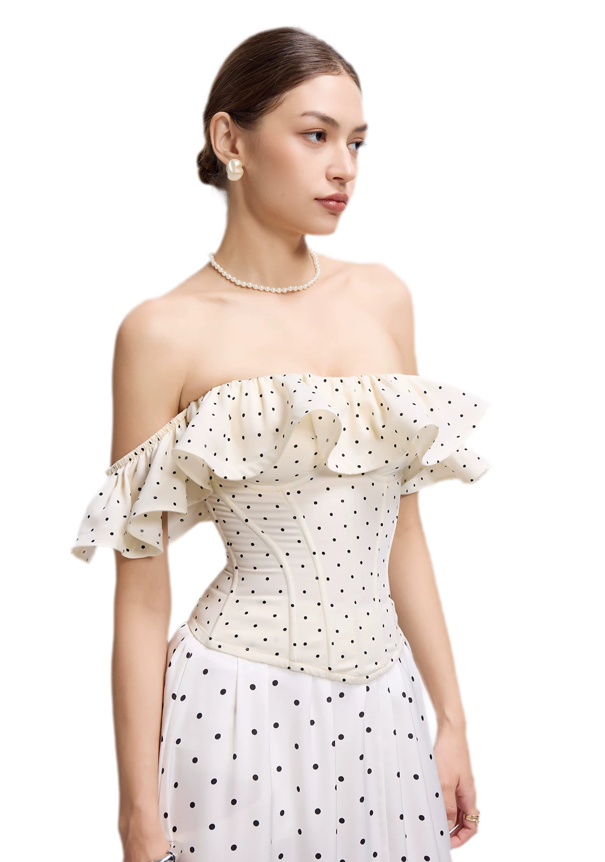 Polka Dot Ruffle Corset