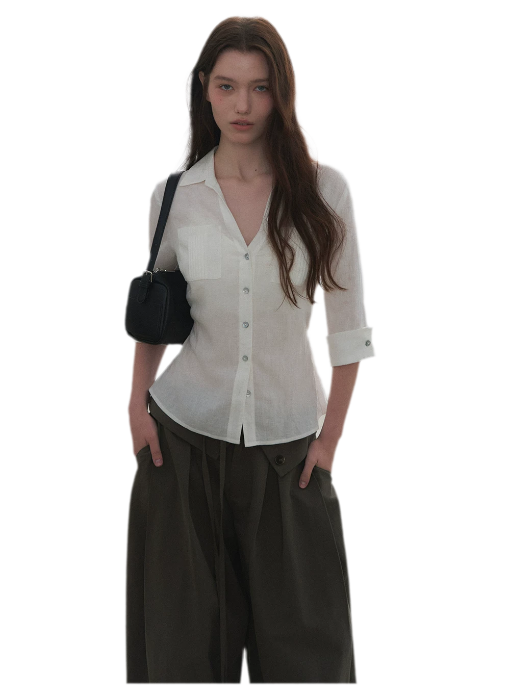 Tencel Linen Cinched Shirt