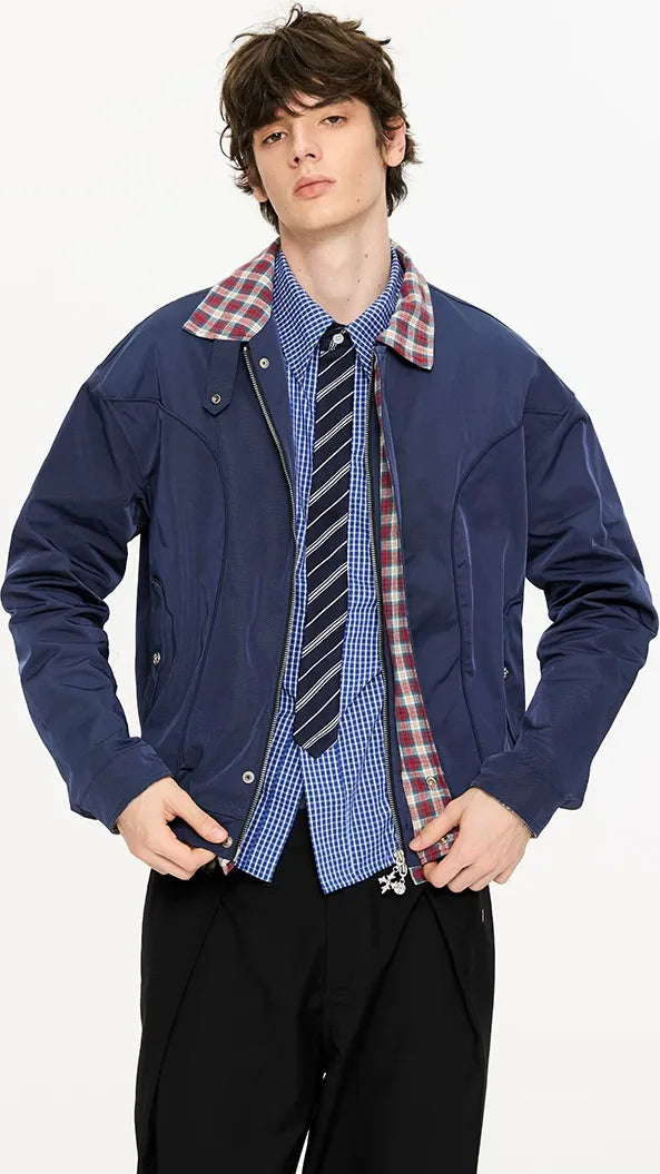 Vintage Houndstooth Harrington Jacket