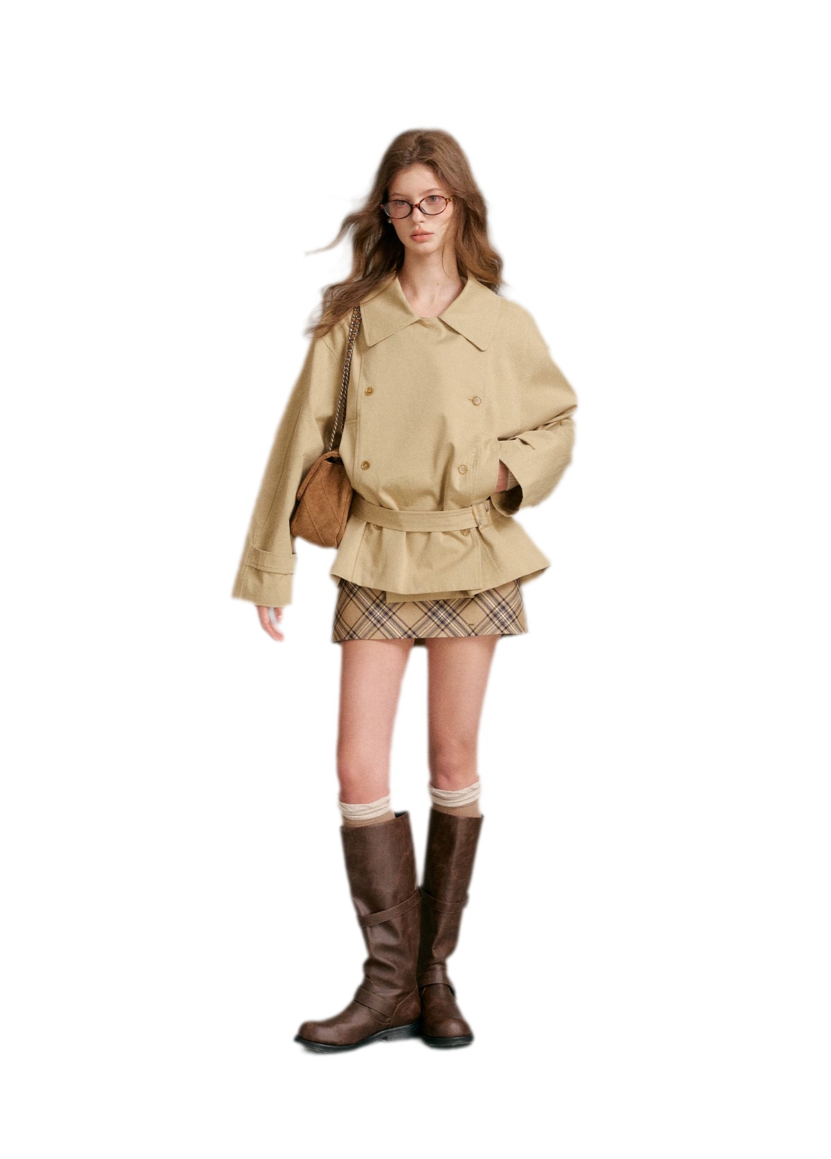 Áo trench cotton hai hàng khuy