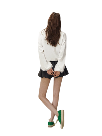 Polka Dot Collar Jacket