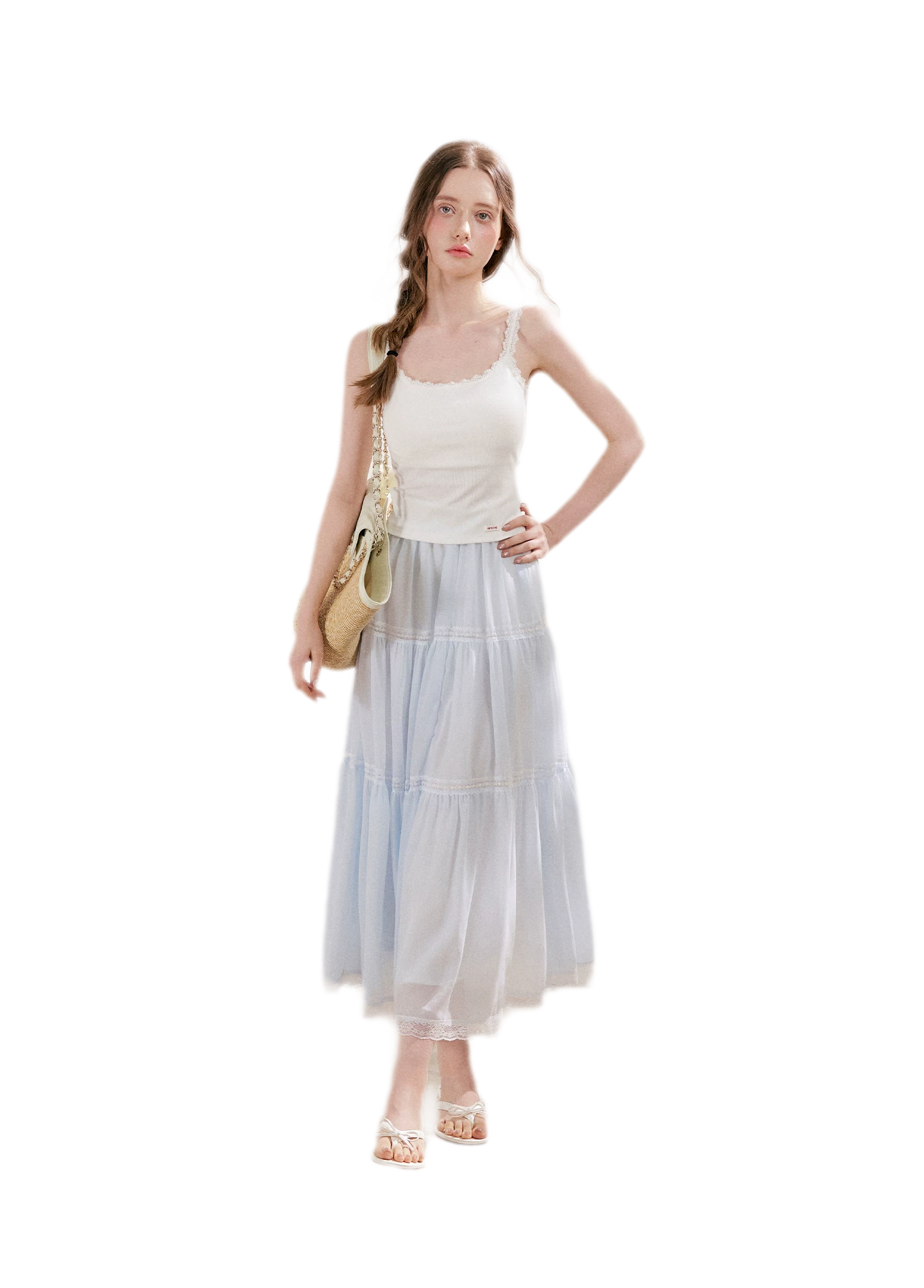 Lace Tiered Skirt