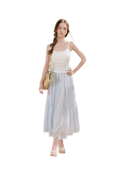 Lace Tiered Skirt