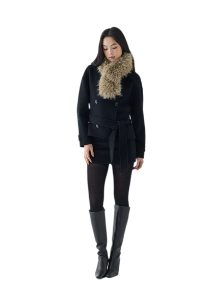 Double-Faced Wool Short Coat