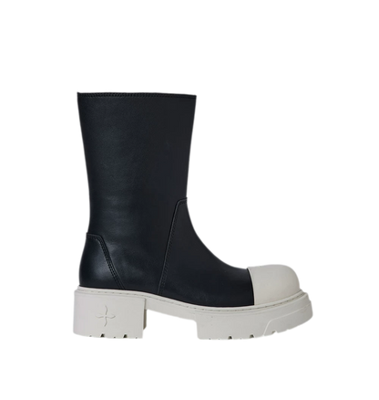 Mid-Calf Leather Boots