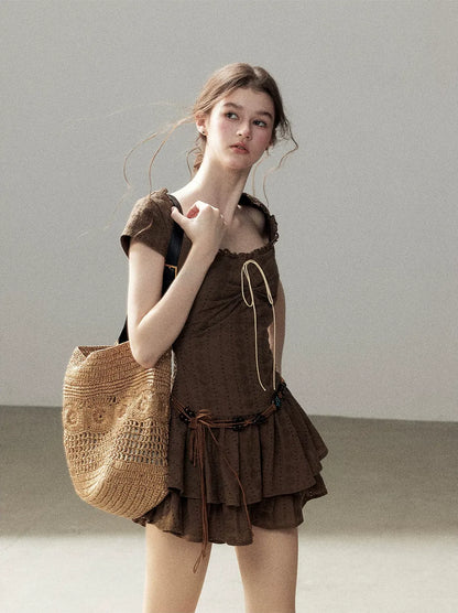 Cotton Eyelet Midi Dress