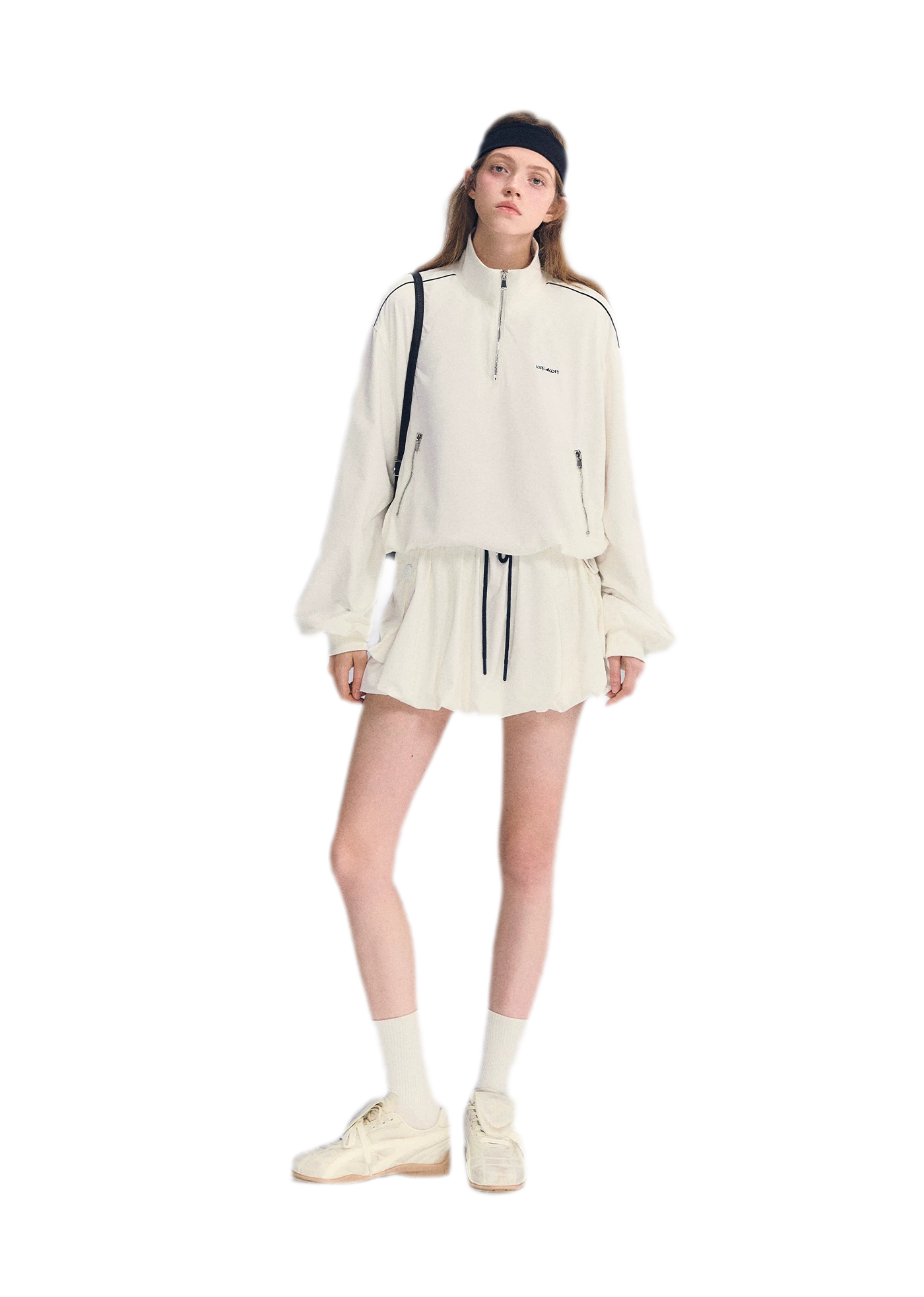 Half-Zip Drawstring Jacket